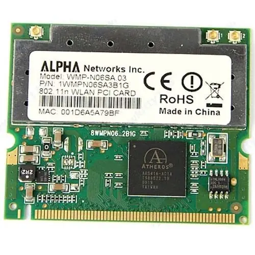 Беспроводная карта адаптера для AR5008 AR5416 Atheros Mini PCI ABGN 802.11N 300M WIFI беспроводная Asus Dell