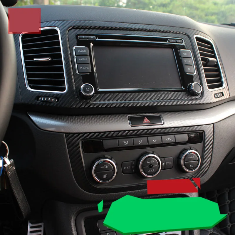 Внутренняя отделка автомобиля из углеродного волокна lsrtw2017 для volkswagen vw sharan 2011 2012