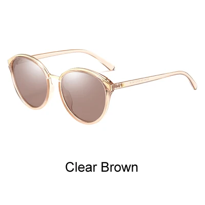 Ralferty Поляризованные Солнцезащитные очки женские роскошные солнцезащитные очки черные UV400 очки для вождения Новые солнцезащитные очки femme D201949 - Цвет линз: Clear Brown