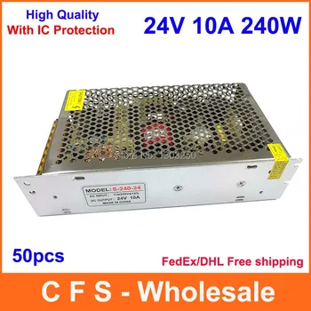

24V 240W DC 10A Universal Regulated Switching Power Supply 240W LED Driver Fedex / DHL Free shipping High Quality 10pcs
