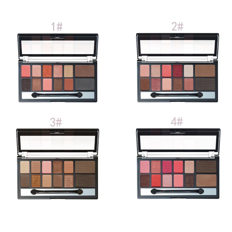 2019 12 Colors Shimmer Eye Shadow Makeup Palette Matte Earth Color Eyeshadow Palette Cosmetics Waterproof Pigment Kits