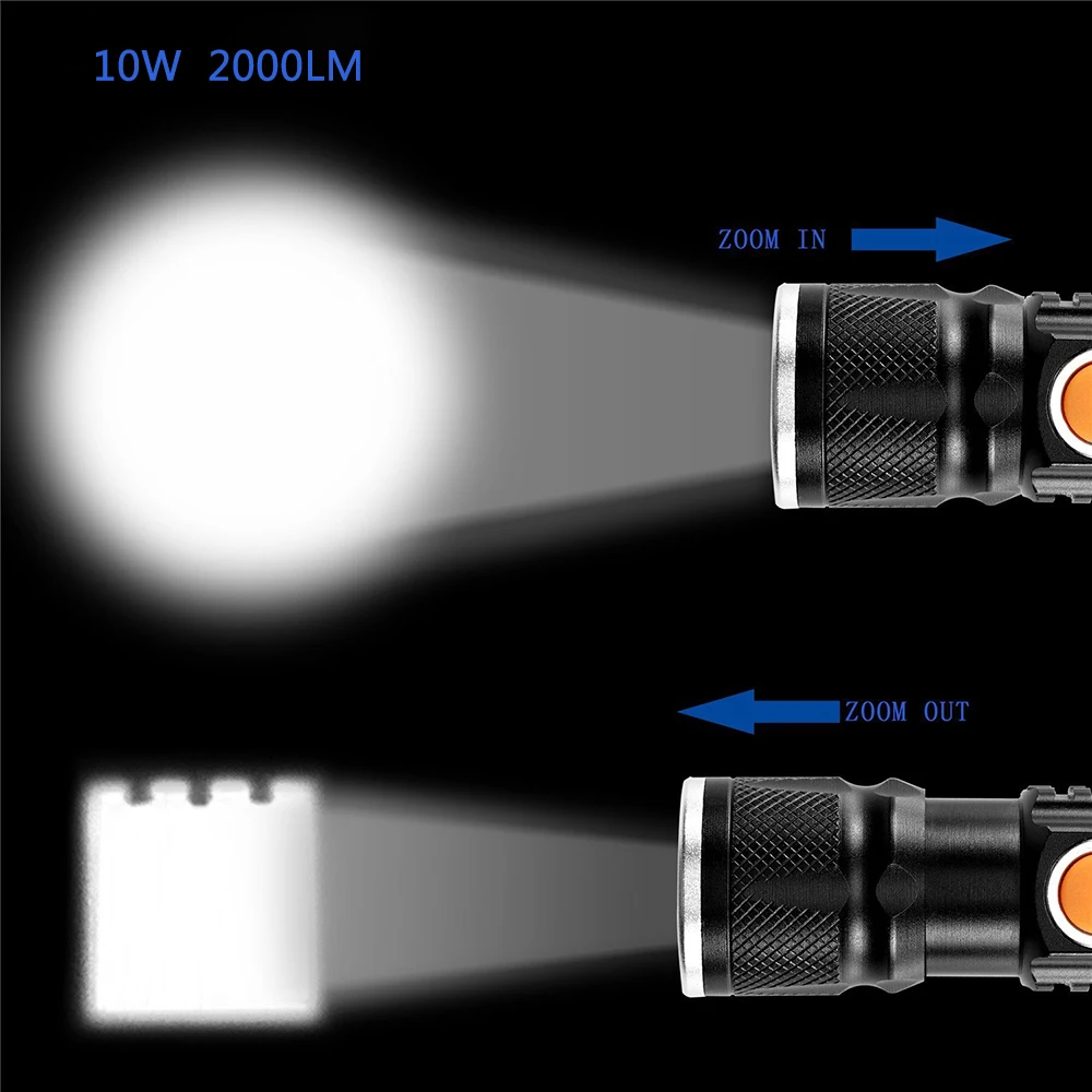 Высокая мощность батарея светодиодный светильник USB Перезаряжаемый светодиодный фонарь светильник фонарь a T6 тактический фонарик для велосипеда светильник