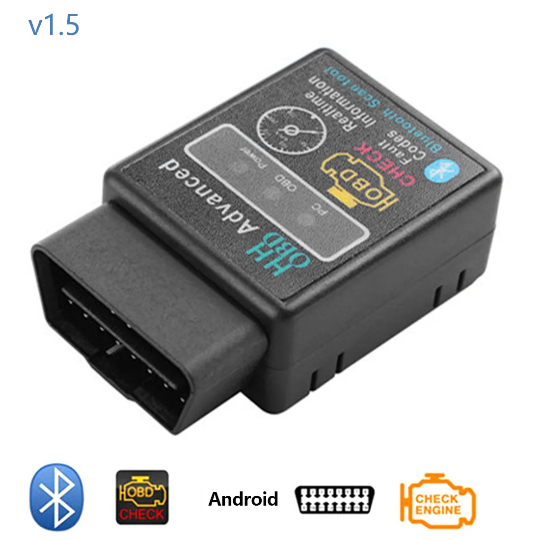 

Dewtreetali V1.5 ELM327 HH OBDII Advanced OBD2 Bluetooth Adapter Mini ELM 327 Auto Diagnostic Torque Car Cod Scanner for Android