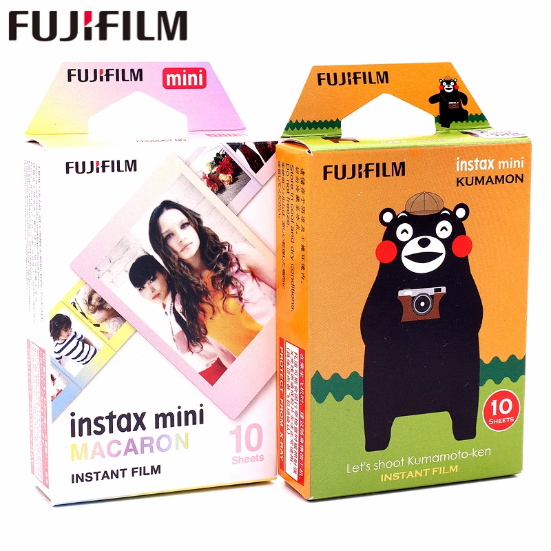 Fujifilm 20 листов Instax Mini KUMAMON + новая фотобумага для мгновенной печати Макарон Для