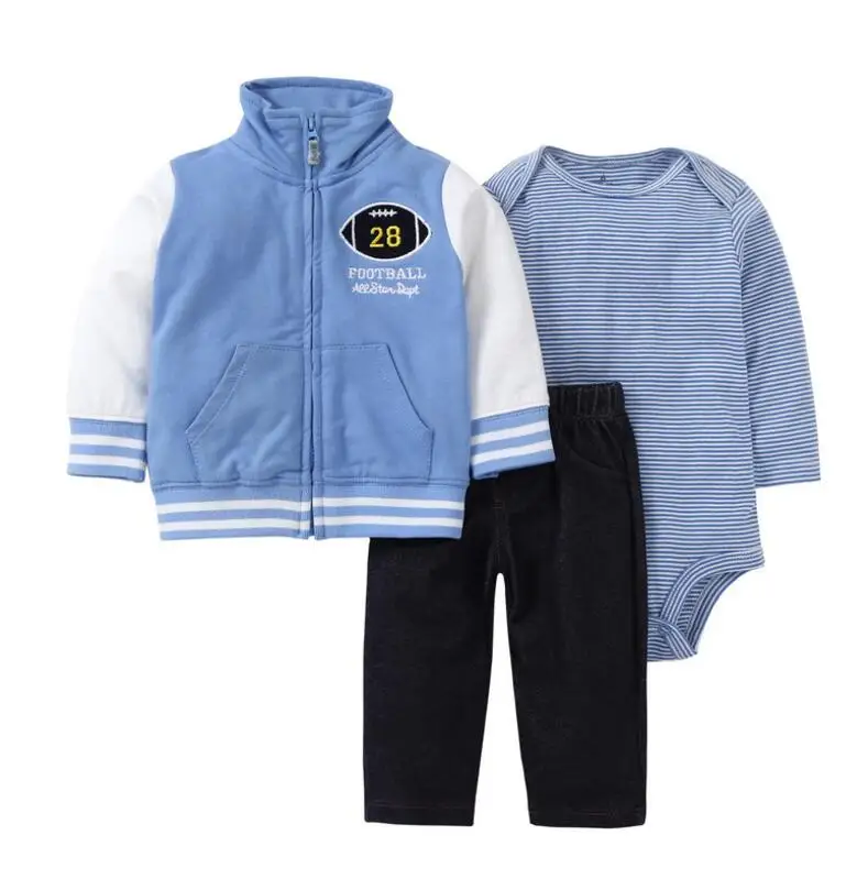 bebes/комплект одежды для маленьких мальчиков и девочек, хлопковый кардиган с капюшоном+ брюки+ боди, комплект из 3 предметов, Одежда для новорожденных - Цвет: model 18