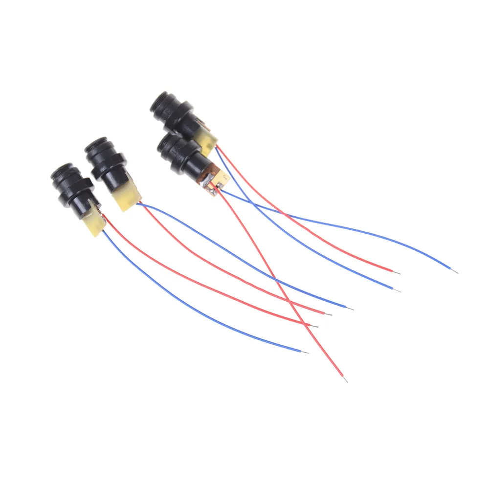 

2pcs/set 4.5V 12mm Red Light Laser Head Module Laser Tube Diode Semiconductor Laser Dot Point Black Plastic Shell with Two Wires