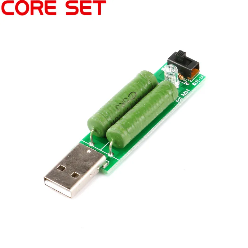 

USB Mini Discharge Interface Load Resistor With Switch Adjustable 2A 1A Battery Capacity Voltage Discharge Resistance Tester
