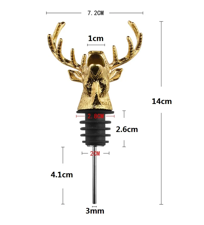 Пробка для бутылки вина нержавеющая сталь олень голова дракона уникальные