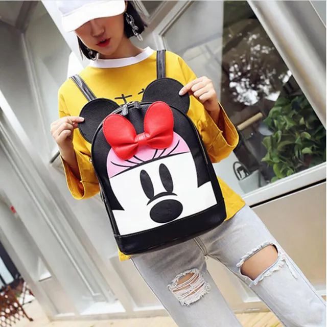Mickey minnie rugzakken Hoge kwaliteit PU lederen Vrouwen