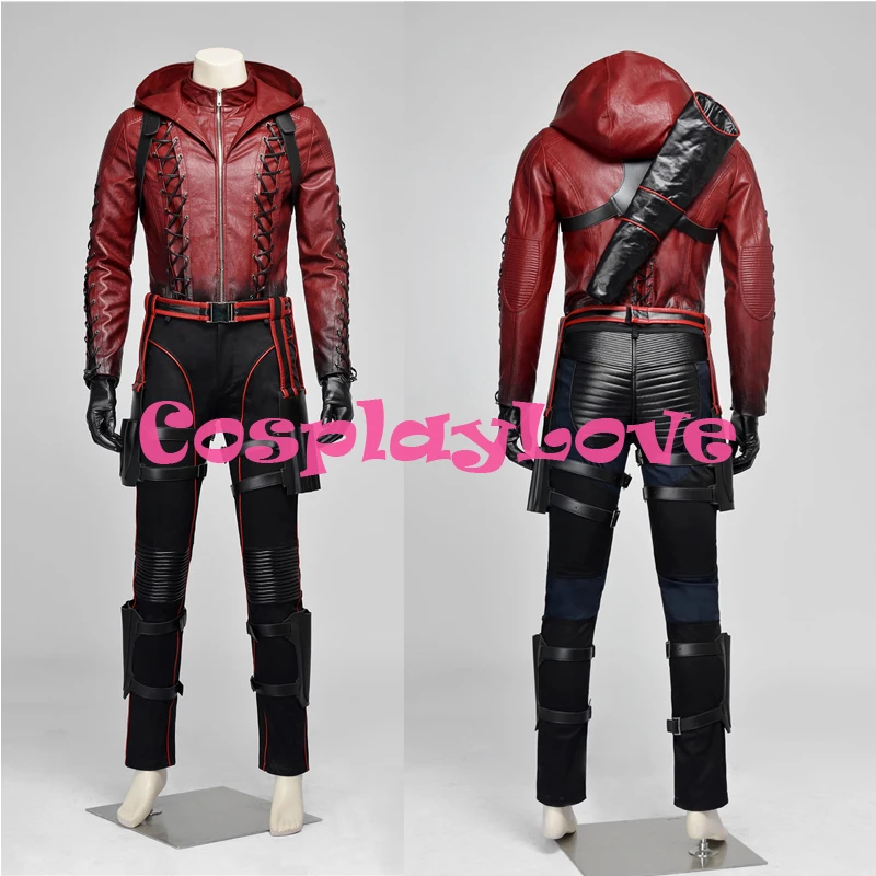 New Custom Made High Quality America Movie DC Comics Green Arrow Roy Harpe Red Arrow Cosplay Costum