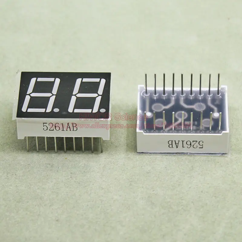 (10 шт./лот) 18 Pins 5621AB 0 56 дюйма 2 цифры бит 7 сегментный синий светодиодный дисплей