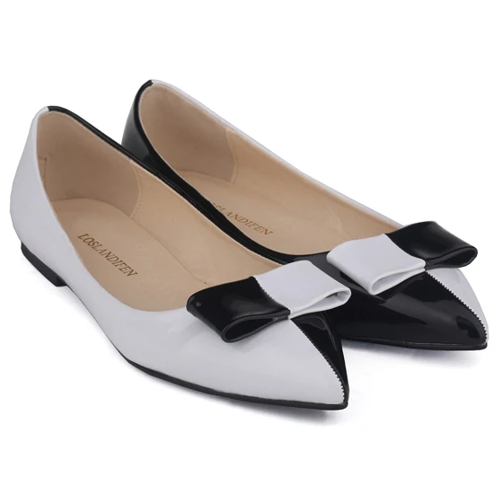 

BLACK SEXY LADIES FAUX LEATHER PATENT FLATS DOLLY BALLET WOMEN SHOES MIX US SIZE 7 8 9