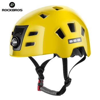

ROCKBROS Cycling Bike Bicycle Light Helmet Removable Security Light Riding Bike Camping Intergrally-molded Helmet Bike Equipment