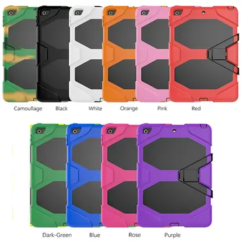 

30pcs/lot For iPad 6th generation Heavy Duty Armor Military Extreme Shockproof Hard Case with Stand For New iPad 9.7 2017/2018
