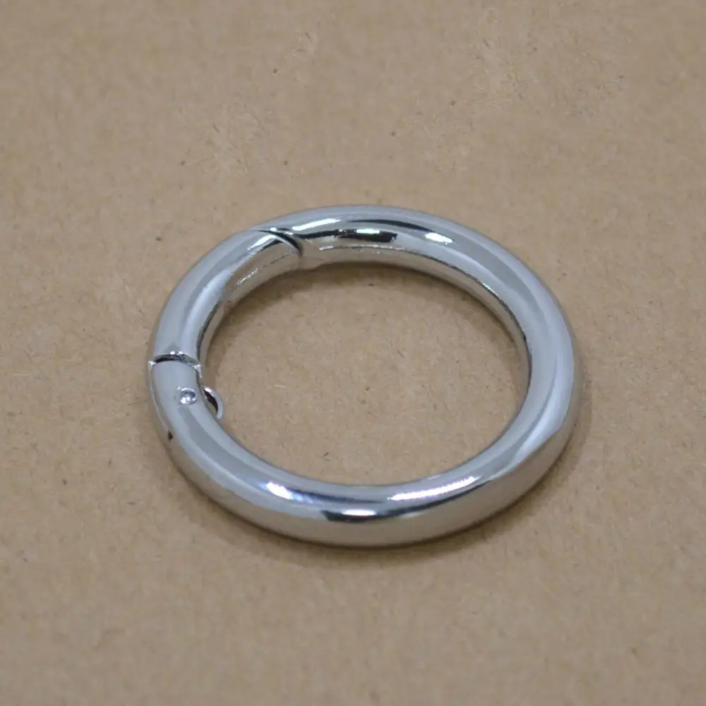 5 шт./лот, диаметр 25 мм, розовое золото/серебро, брелок для ключей(никогда не выцветает), круглое кольцо, кольца для ключей сумка для ювелирных изделий - Цвет: Chrome Plated