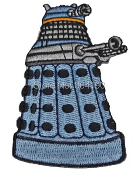 

3" The Police Box Doctor Who Dalek TV Series punk rockabilly applique sew on/ iron on patch sewing accessories for clothes