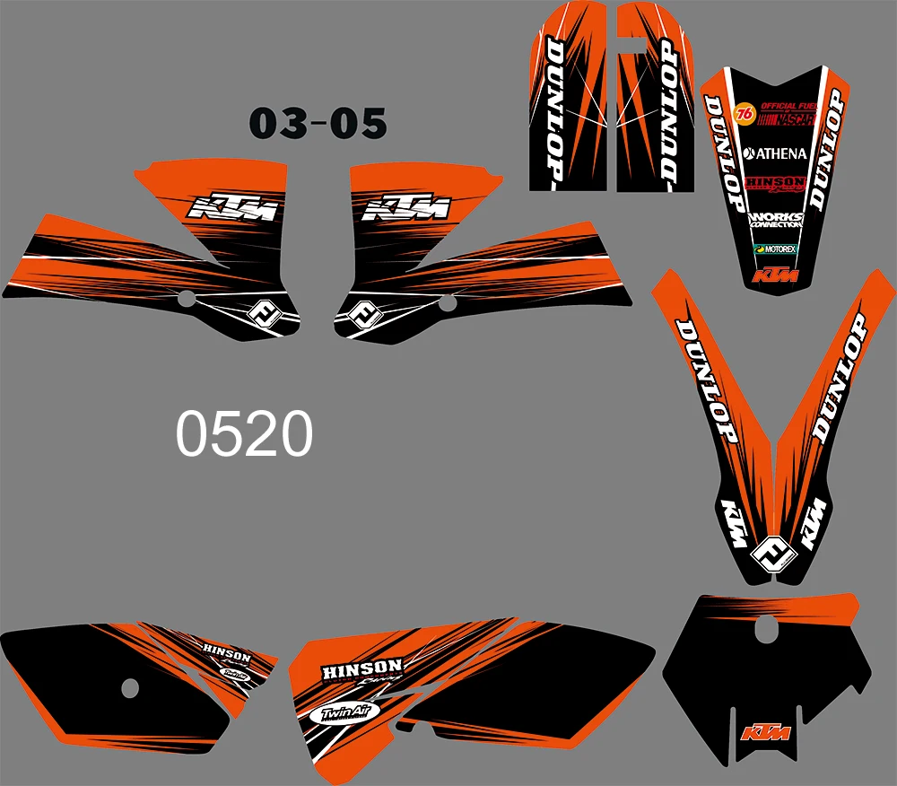 3M 2 STYLES TEAM GRAPHICS BACKGROUNDS DECALS STICKERS FOR KTM SX 85 2003 2004 2005 | Автомобили и мотоциклы