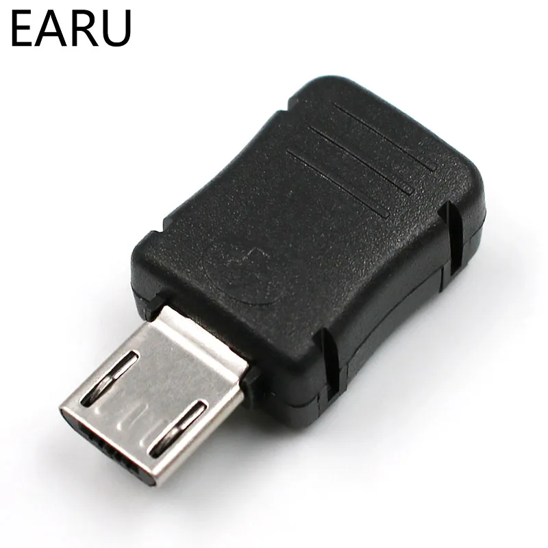 10 шт. Micro USB 5 Pin T Порт Штекерный разъем с пластиковой крышкой для DIY Прямая поставка