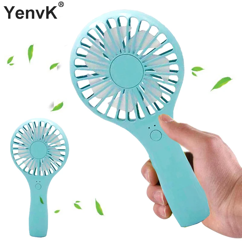 Mini Fan Hand-held USB Rechargeable Air Conditioner Cooler With LED Night Light