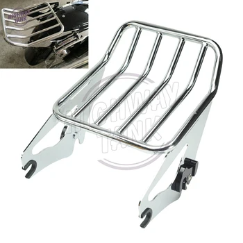 

Chrome Motorcycle Two Up Tour Pak Luggage Rack Rail Case for Harley Touring FLHR FLHT FLHX FLTR 2009-2017