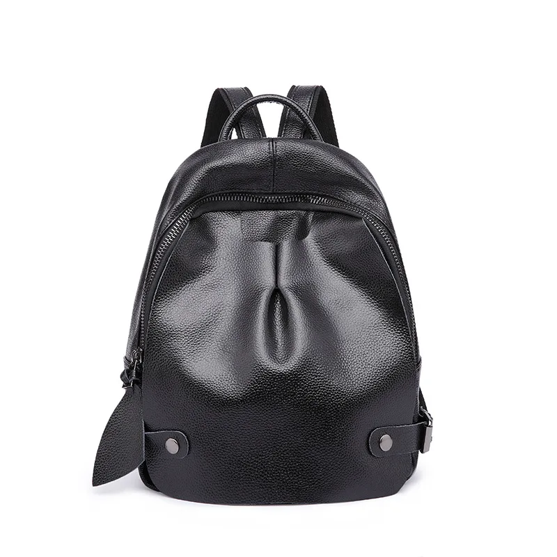 

Unique styling Genuine leather backpack Litchi pattern Cow Leather College Wind Student Bag Atmosphere Women Travel bag