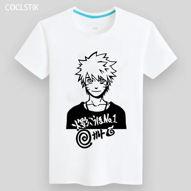 Naruto Streetwear Male Uzumaki/Sasuke Short Fitness T-shirts