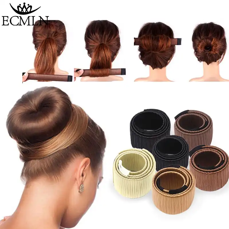 2020 1pc 21 Cm Magic Hair Styling Multi Function Hair Donut Girls