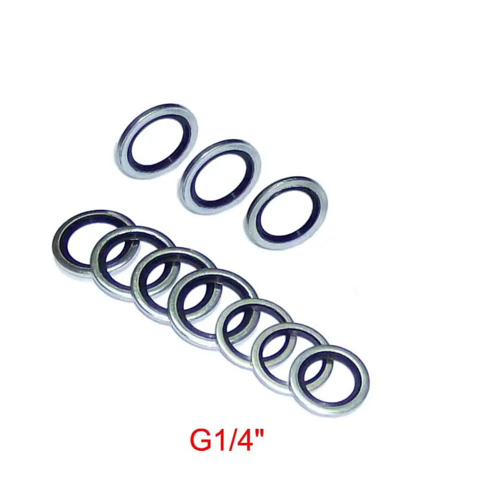 

G1/4" BSP Self Centering Metal Rubber Bonded Oil Drain O Ring Washer Seal