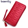 Fashion Women Wallet Long Clutch Bags Anti Rfid Business Card Holder Card Porte Feuille Femme Money Pocket Coin Purse Zipper 1