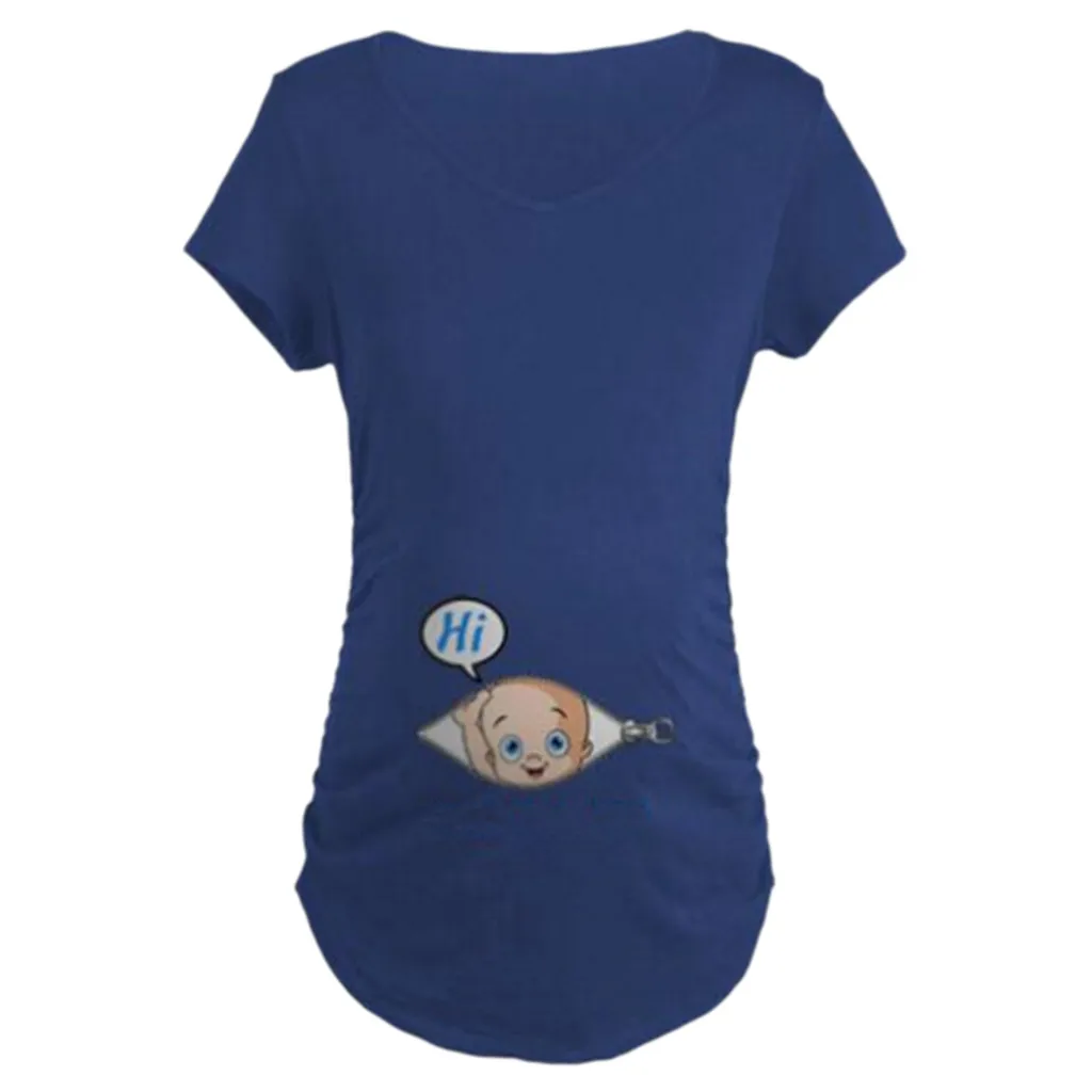 ARLONEET Летний набор для ухода за новорожденным футболка Забавная детская футболка с карманом и принтом бюстгальтер для кормящих мам Одежда для беременных