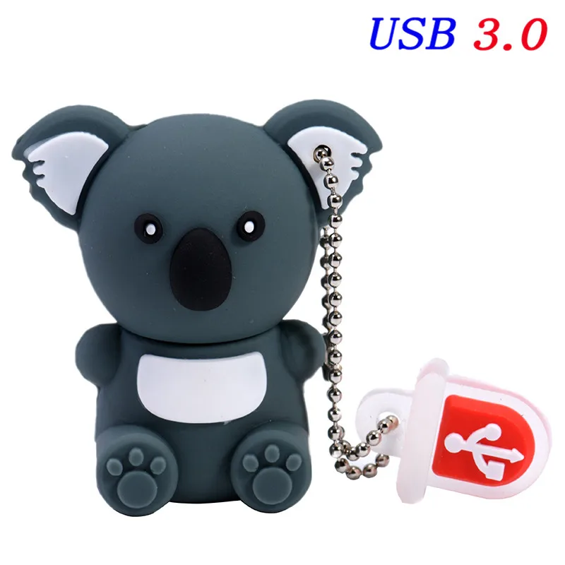 JASTER 3,0 Koala USB флеш-накопитель карта памяти Флешка 4 ГБ 8 ГБ милый флеш-накопитель мультфильм usb флэш-диск 16 ГБ 32 ГБ USB creativo - Цвет: Dark Gray