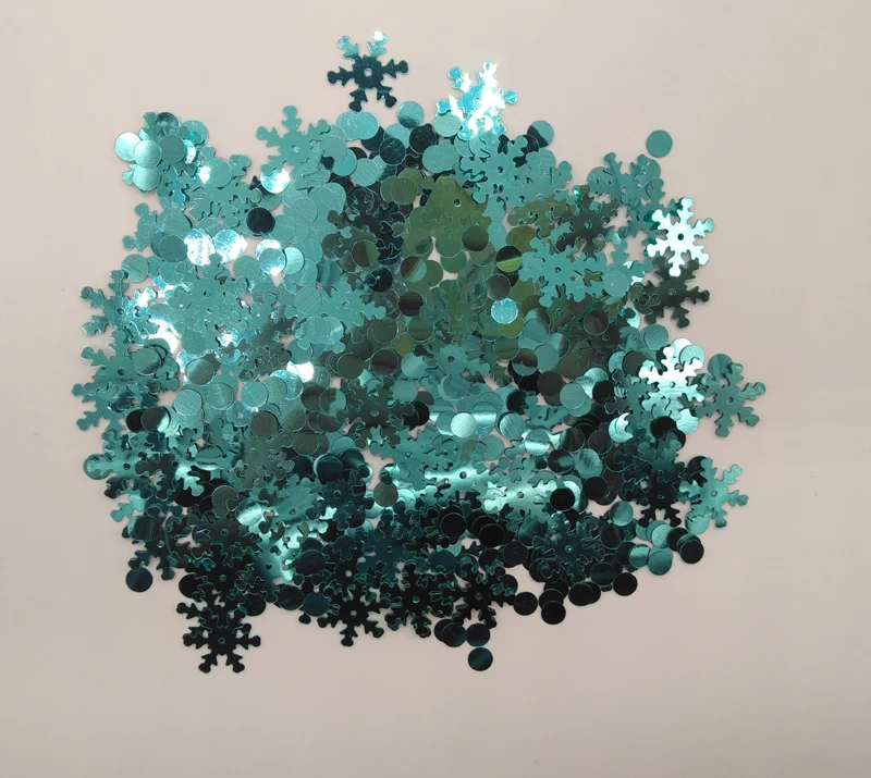 Snowflake dot mixed Aqua (3)