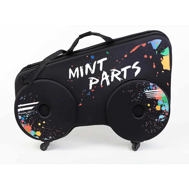 

Hot Balance bicycle Hard Shell Bag With 4 Spinner 360 Degree Wheels Colorful Portable Pushbike Pack For Kids Balance Bike