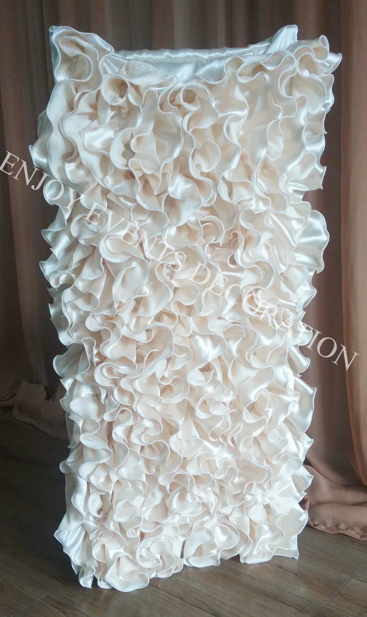 

5pcs YHC#155 elelgent pleat organza chiavari banquet wedding events chair back cover