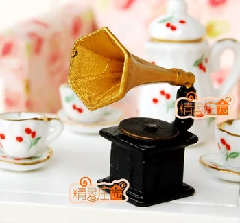 

MINI Dollhouse Old-fashioned speaker record player for mini furniture model accessories