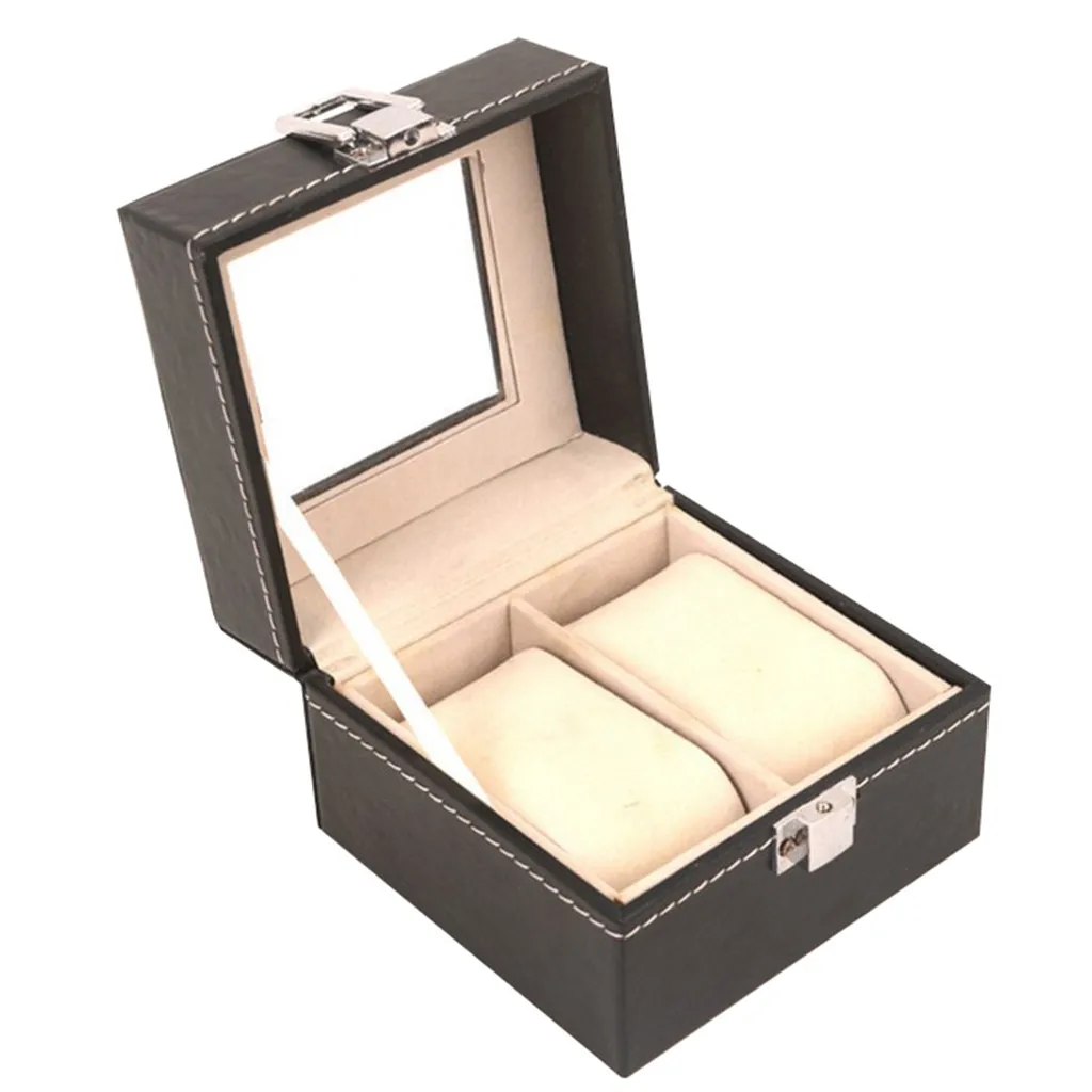 Роскошная коробочка для часов кожаный Органайзер для ювелирных изделий Подставка под часы Дисплей Коробка для хранения Органайзер Подарочная коробка d3