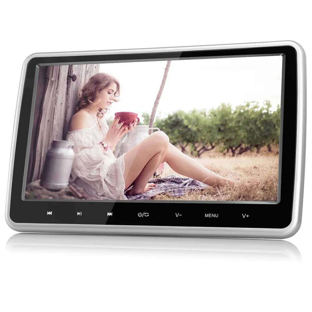 Тыква 10 1 'Автомобильный подголовник монитор 1024*600 HD TFT цифровой ЖК-экран DVD Аудио
