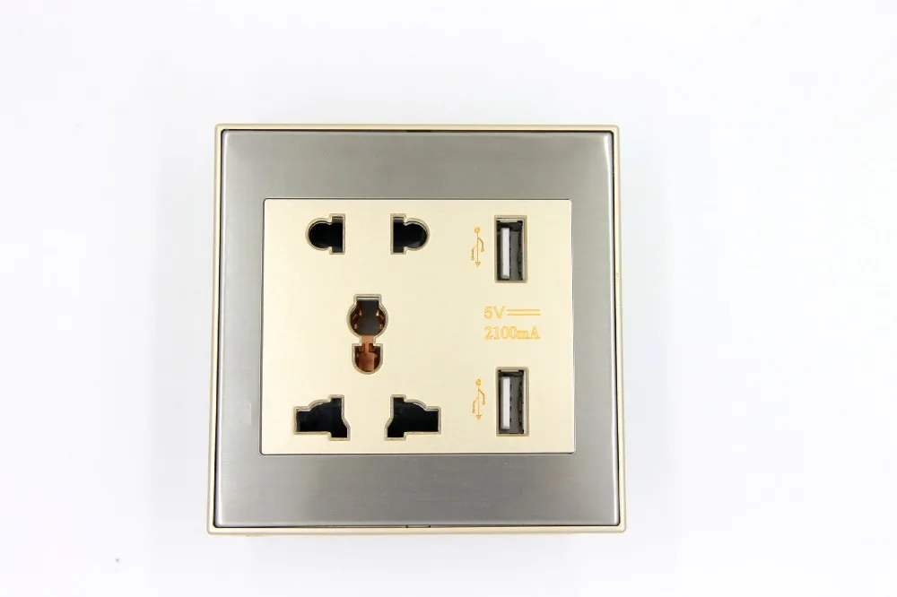 Бесплатная доставка DC5V 2100mA универсальная USB розетка AC 110 250V US UK EU AU настенная 2