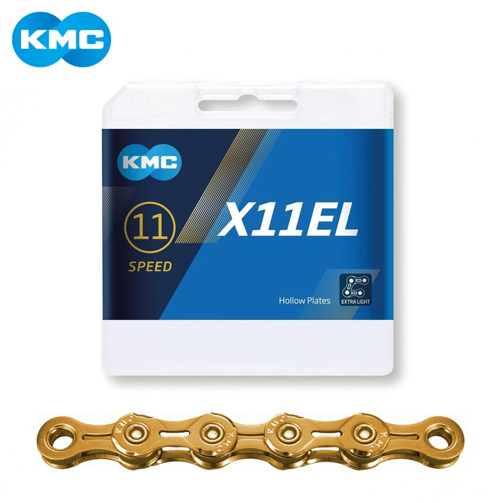 

KMC X11EL Ti-N 11-speed Chain 116L 11 Speed Bicycle Chain with Magic Button With Original box Goid