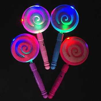 

20cm length Lollipop LED Flashing Sticks Princess Heart Glowing Wand Sticks Glow Party Supplies Christmas neon party
