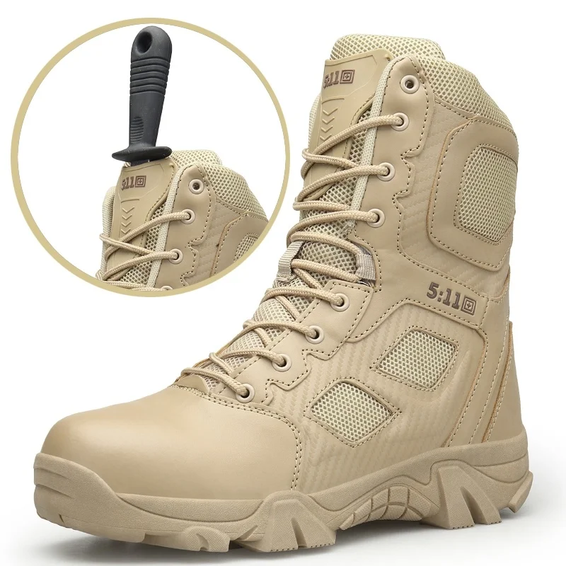 

Cunge Big Size 39-47 Mens Boots Wear-resisting Non-slip Army Boots Men Waterproof Outdoor trekking Boots Men Military boots