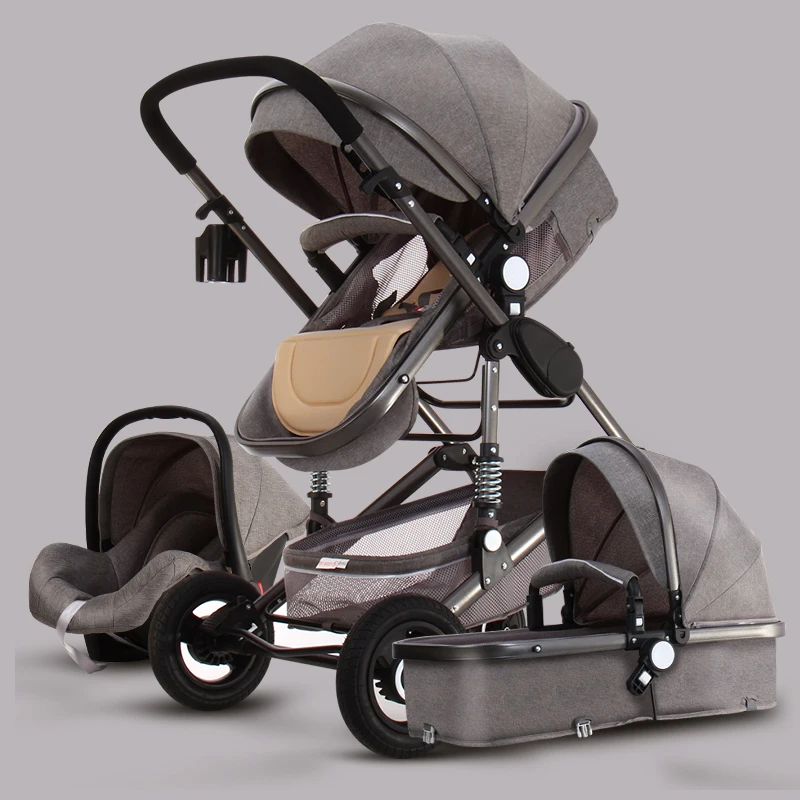 

High landscape baby stroller can sit reclining two-way four-wheel shock absorber folding small newborn baby BB winter and summer