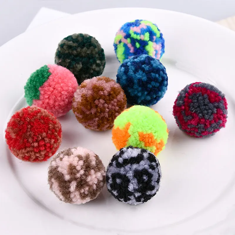 Autumn and winter color mixed coarse wool ball DIY Earrings Brooch Pendant mobile phone ornaments materials |