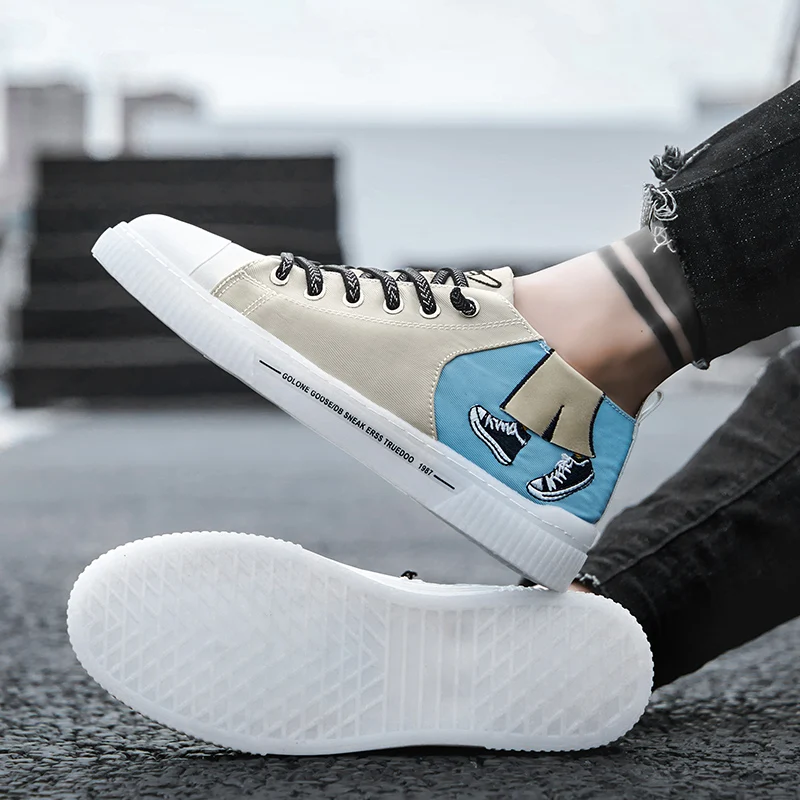 New Men's Sneakers Casual Shoes Lac-up Men Shoes Lightweight Comfortable Breathable Walking Male canvas Shoes Sapatos masculinos