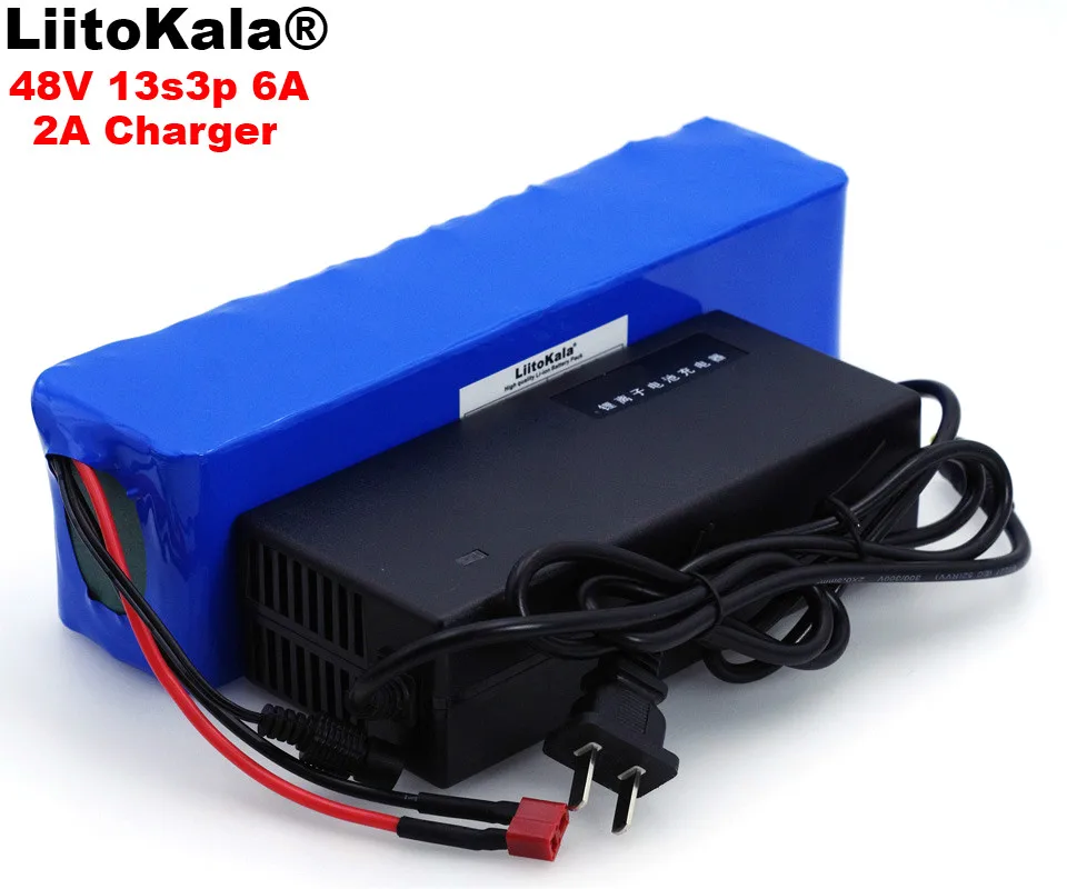 

LiitoKala 48V 6ah 13s3p High Power 18650 Battery Electric Vehicle Electric Motorcycle DIY Battery 48v BMS Protection+2A Charger