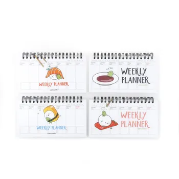 

Cute Schedule Agenda Filofax For Kids Gift Mini Kawaii Stationery 50Sheets 100Pages Cartoon Weekly Planner Coil Notebook 16*9 cm