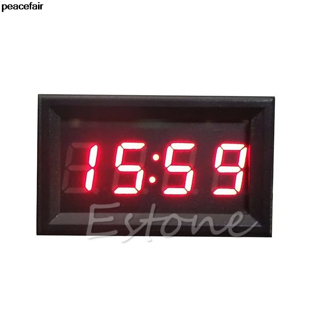 Peacefair LED Display Digital Clock 12V/24V Dashboard Car Motorcycle Accessory 1PC