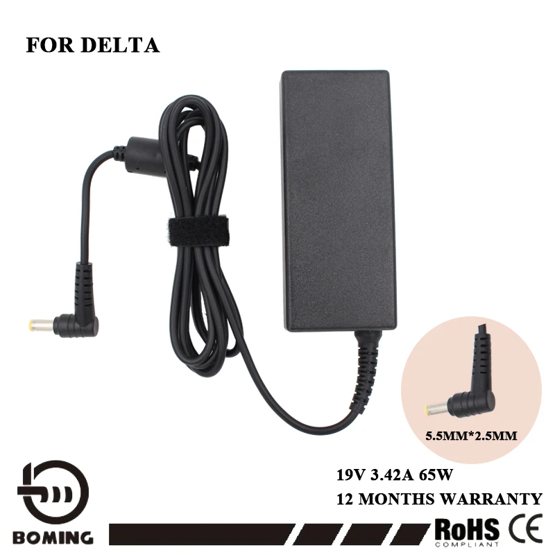 Switch Power 65W 19V 3.42a Adapter DC Plug 5.5*2.5 mm Wall Charger for Delta Compatible For HP ASUS Acer Laptop | Компьютеры и офис