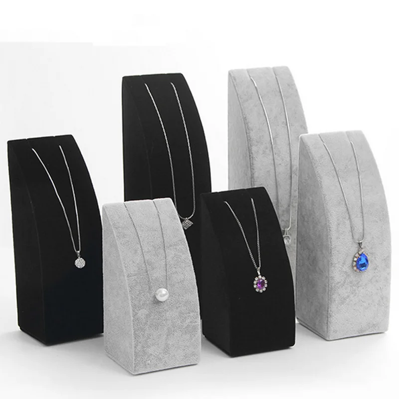 

Hot selling Necklace Display Holder Organizer Velvet Necklace Stand Exhibitor Stand Earrings Display Board Jewelry Display Props