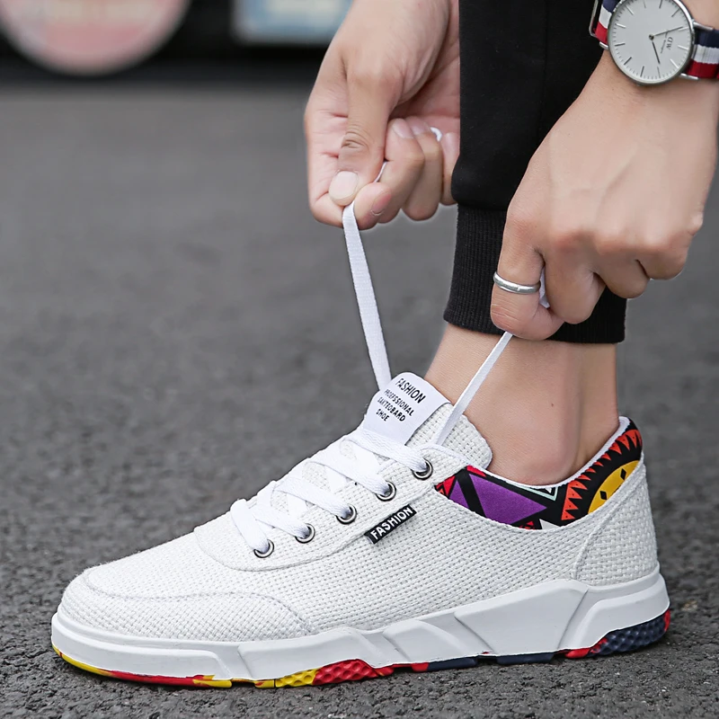 

New Trend Canvas Sneakers for Men Fashion Non-slip Casual Shoes Male Comfortable Breathable Flats Footwear Calzado Hombre Verano